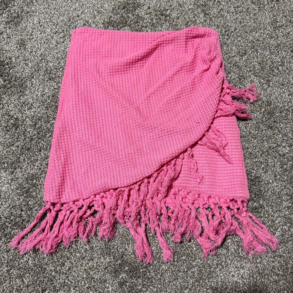 Fashion Nova Pink Fringe Skirt